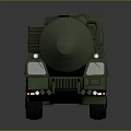 Green Military Missile Transport Vehicle With Heavy Duty Wheels And Launcher