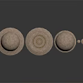 Detailed Classical Stone Domes Columns And Circular Platforms With Golden Trim
