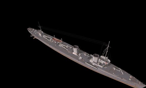 modern warship battleship destroyer 3d model