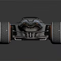 Unique Concept Race Car Featuring Dragon Pattern And Sleek Silver Black Exterior