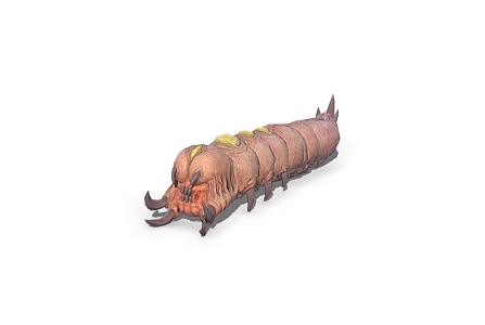 caterpillar insect mutant organism 3d model