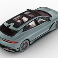 Light Blue Modern Coupe Style Car With Sleek Design And Alloy Wheels