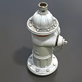 Silver Metal Fire Hydrant With Chain And Bolt For Outdoor Fire Safety Equipment