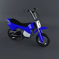 Blue Kids Off Road Motorcycle With Black Seat And White Accents