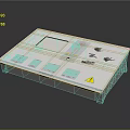 Modern Synthesizer Portable Synthesizer Mixer Reverberator 3d model