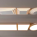 Modern Ceiling Lights With Square And Round Shapes For Indoor Illumination 3d model