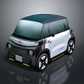 Nissan Compact Modern City Car With Two Tone Black White Design And Stylish Wheels
