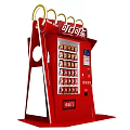 Red Coca Cola Vending Machine With Multiple Beverage Selections And Modern Design 3d model
