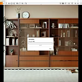 Modern Wooden Bookcase With Glass Doors Storage Shelves For Books Decorative Items