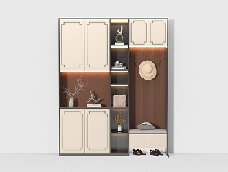 New Chinese Shoe Cabinet Locker 3d model