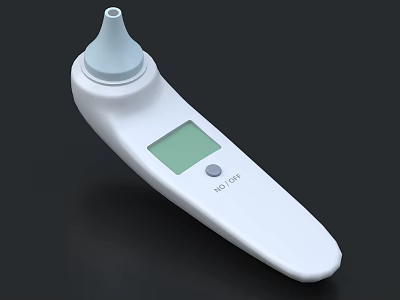 Digital Ear Thermometer Medical Device With Accurate Measurement Digital Display And One Button Operation 3d model