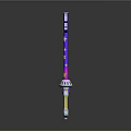 Purple Star Patterned Decorative Key Shaped Daily Life Accessory With Yellow Silver Base