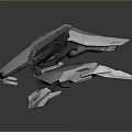 Futuristic Sci Fi Mechanical Creature With Metallic Wings And Robotic Features