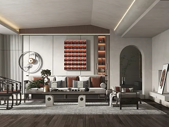 New Chinese Living Room 3d model