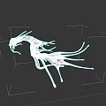 Red Bioluminescent Aquatic Animal With Graceful Tentacles And Unique Marine Features