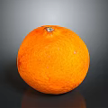 Fresh Ripe Orange With Vibrant Orange Color And Smooth Skin Placed On Dark Reflective Background