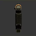 Futuristic Tactical Pistol With Orange And White Accents Ergonomic Grip Detailed Design