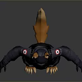 Cat Shaped Tactical Character With GIGN Logo Black Gear And Orange Ears Paws