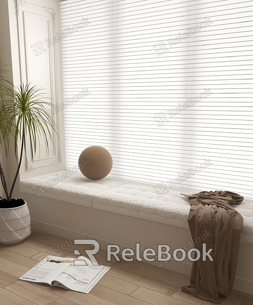 modern bay window cushion venetian blinds model