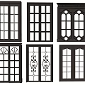 Various Stylish Sliding Doors With Decorative Glass Panels And Metal Frames