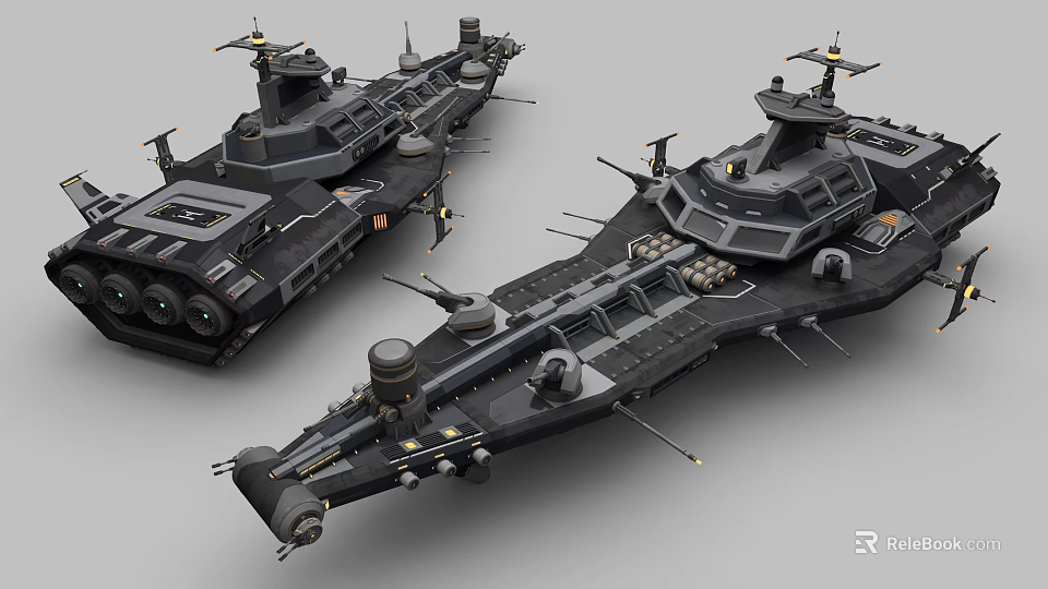 Electric Toy Warship Models With Detailed Military Design And Playable Features 3d model 