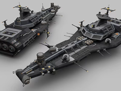 Spaceship Space Warship Hard Surface 3d model