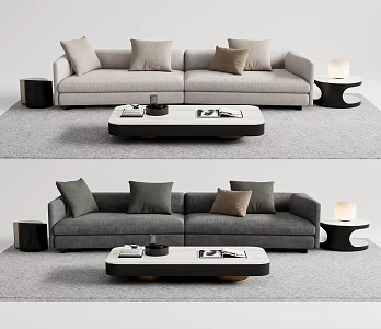 Modern double sofa 3d model
