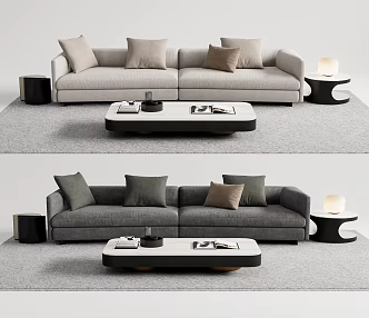 Modern double sofa 3d model