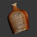 Handcrafted Ceramic Vase With Rustic Earth Tone Glaze And Textured Surface 3d model