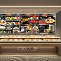 Decorative Lights Illuminating Yuanman Chinese Restaurant Menu Display And Food Showcase