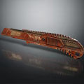 Rusty Serrated Knife Featuring Industrial Design And Metallic Reflection On Dark Background