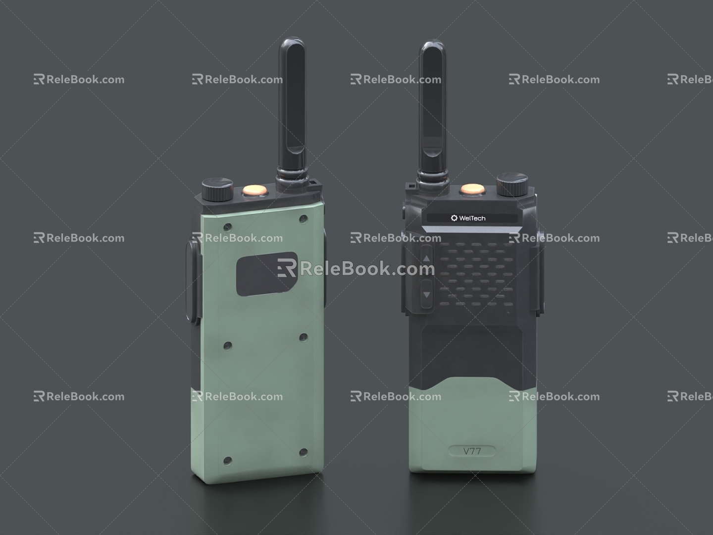 walkie talkie walkie talkie satellite phone communicator 3d model