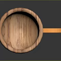 Wooden Mug With Yellow Handle For Daily Use And Home Decor