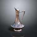 Elegant Silver Pitcher with Intricate Carvings Handle and Base for Daily Use