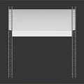 Modern White Arc Shaped Furniture With Metal Frame And Smooth Surface