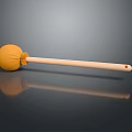 Yellow Tactical Weapon With Wooden Handle And Ergonomic Comfortable Grip Design