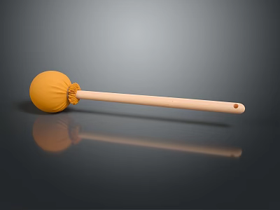 Yellow Tactical Weapon With Wooden Handle And Ergonomic Comfortable Grip Design 3d model