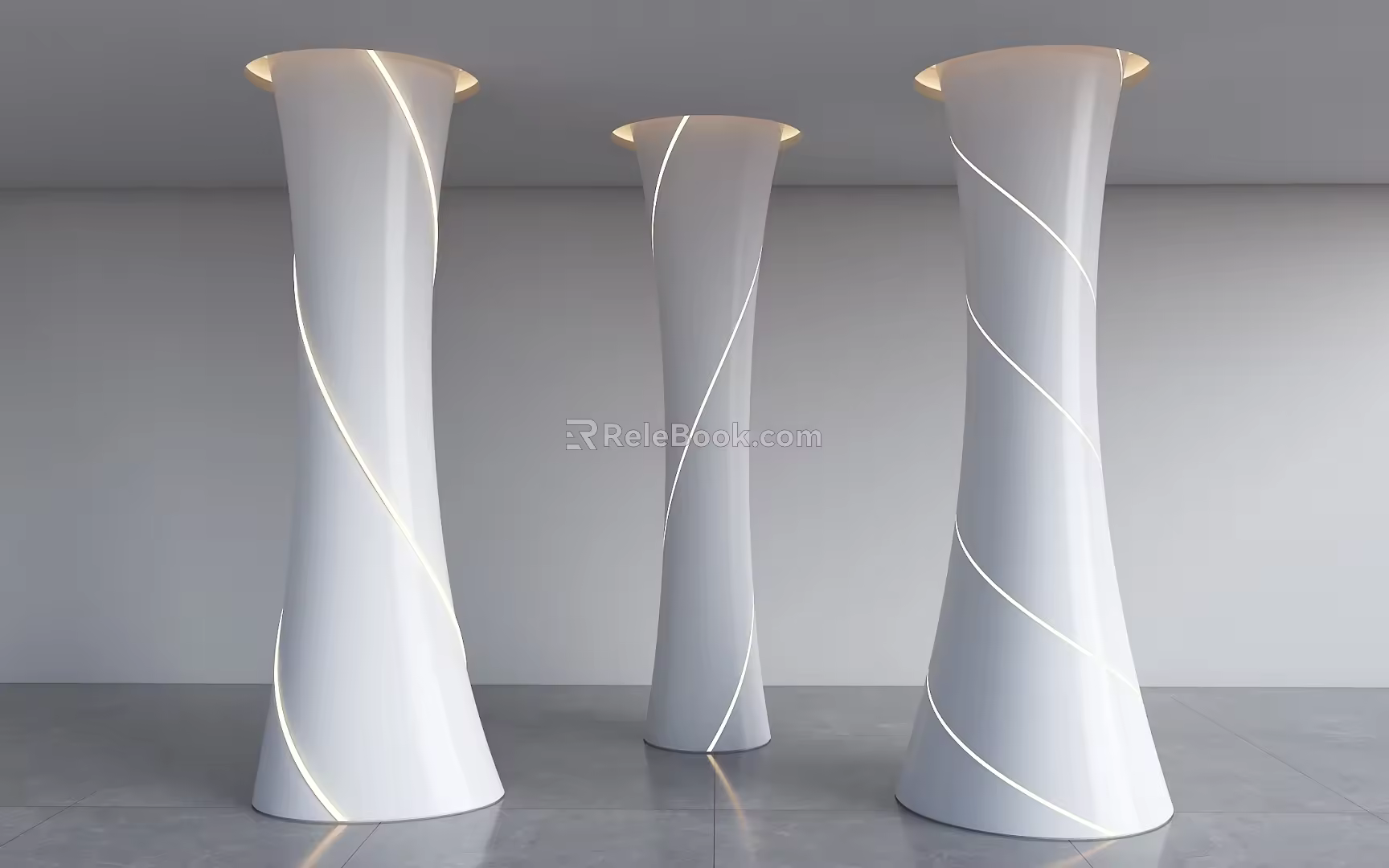 Special-Shaped Column Spiral Column Creative Package Column Cylindrical Package Column Decorative Column 3d model