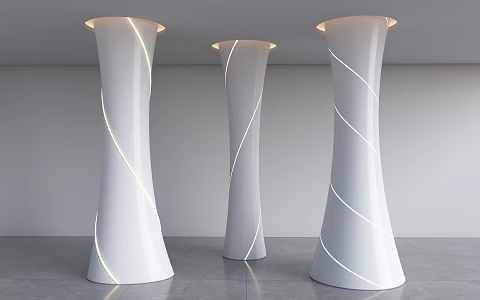 Special-Shaped Column Spiral Column Creative Package Column Cylindrical Package Column Decorative Column 3d model