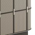Minimalist Modern Wardrobe Design With Textured Sliding Doors And Metal Accents