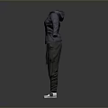 Stylish Modern Zippered Hoodie With Baggy Pants And White Sneakers Outfit