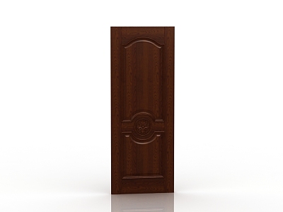 European-style solid wood door 3d model