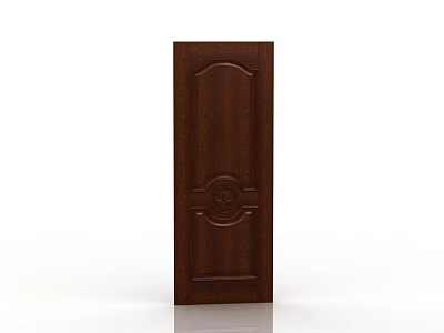 European-style solid wood door 3d model