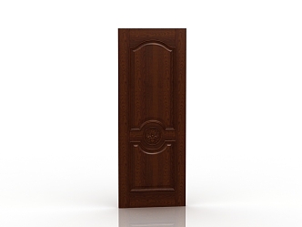 European-style solid wood door 3d model