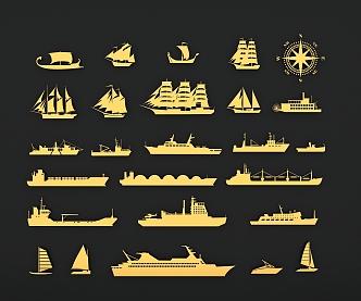 Ship Silhouette Sailing Boat Cruise Ship Passenger Ship Cargo Ship Marine Traffic 3d model