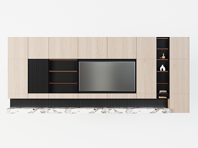 Modern TV background cabinet TV background wall modeling wall display cabinet TV background wall storage cabinet background wall 3d model