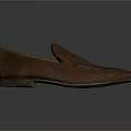 Brown Loafer With Stitching Detail And Orange Interior For Men's Casual Style