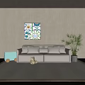 Modern Minotti double sofa 3d model