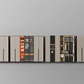 Modern Wardrobe Interior Design With Multiple Glass Doors And Storage Compartments 3d model