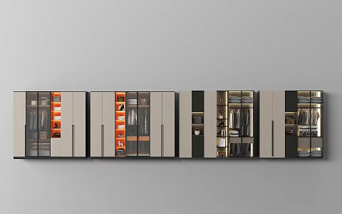 Light Luxury Wardrobe 3d model